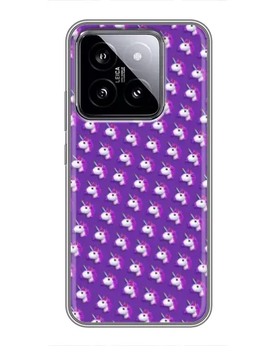 Чехол для Xiaomi 14 с картинкой «Единороги на фиолетовом» Чехол для Xiaomi 14 с картинкой «Единороги на фиолетовом»