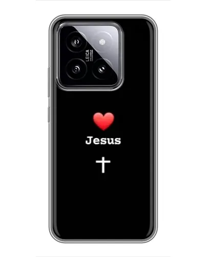 Чохол для Xiaomi 14 з картинкою «Серце - Jesus» Чохол для Xiaomi 14 з картинкою «Серце - Jesus»