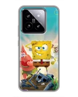 Чохол для Xiaomi 14 з картинкою «Спанч Боб переможець»