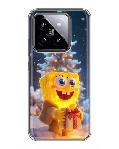 Чохол для Xiaomi 14 з картинкою «Різдвяний Спанч Боб»