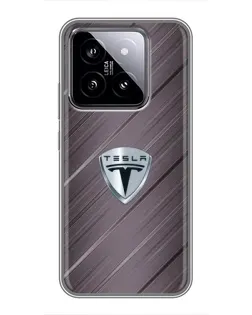 Чохол для Xiaomi 14 з картинкою «Металева текстура Tesla» Чохол для Xiaomi 14 з картинкою «Металева текстура Tesla»