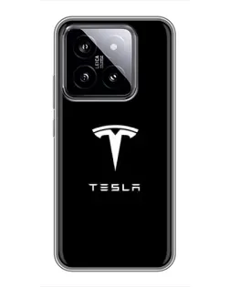 Чохол для Xiaomi 14 з картинкою «Tesla White Logo» Чохол для Xiaomi 14 з картинкою «Tesla White Logo»