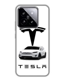Чохол для Xiaomi 14 з картинкою «Tesla White Style» Чохол для Xiaomi 14 з картинкою «Tesla White Style»