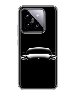 Чохол для Xiaomi 14 з картинкою «Фари Tesla Night» Чохол для Xiaomi 14 з картинкою «Фари Tesla Night»