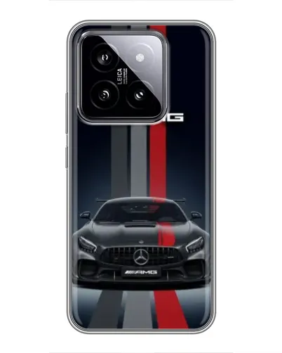 Чохол для Xiaomi 14 з картинкою «Mercedes — білий карбон»
