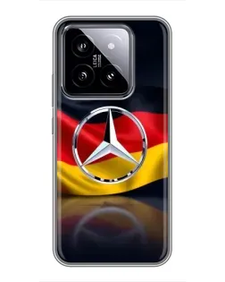 Чохол для Xiaomi 14 з картинкою «Mercedes — прапор Німеччини» Чохол для Xiaomi 14 з картинкою «Mercedes — прапор Німеччини»