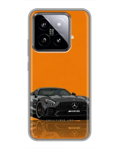 Чохол для Xiaomi 14 з картинкою «Помаранчевий Mercedes AMG»