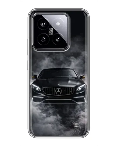 Чохол для Xiaomi 14 з картинкою «Mercedes у диму»