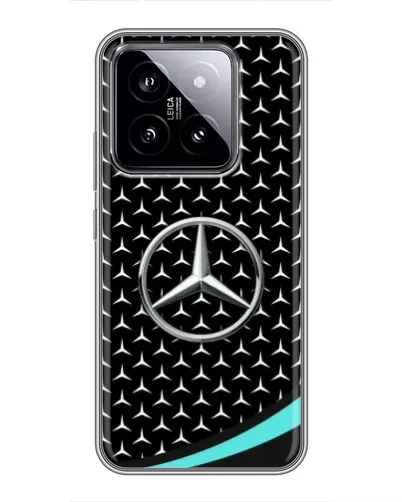 Чохол для Xiaomi 14 з картинкою «Mercedes — бірюзовий акцент»
