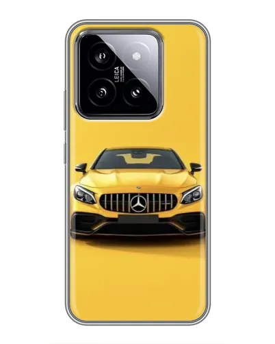 Чохол для Xiaomi 14 з картинкою «Жовтий Mercedes GT»