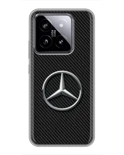 Чохол для Xiaomi 14 з картинкою «Карбоновий Mercedes стиль» Чохол для Xiaomi 14 з картинкою «Карбоновий Mercedes стиль»