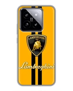Чохол для Xiaomi 14 з картинкою «Lamborghini Stripe жовтий»