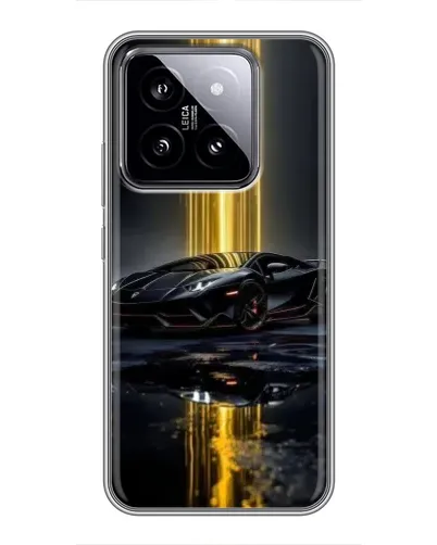 Чехол для Xiaomi 14 с картинкой «Ночной Lamborghini драйв»