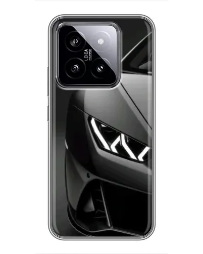 Чехол для Xiaomi 14 с картинкой «Lamborghini фары детализация»