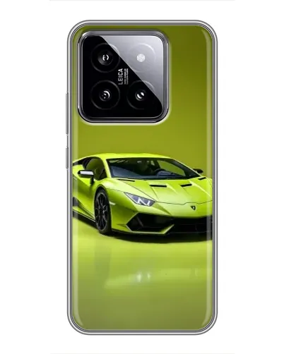 Чехол для Xiaomi 14 с картинкой «Салатовый Lamborghini Huracan»