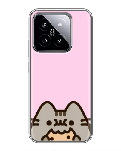 Чохол для Xiaomi 14 з картинкою «Pusheen та печиво»