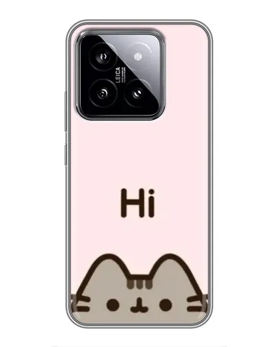 Чохол для Xiaomi 14 з картинкою «Пушин каже Hi»