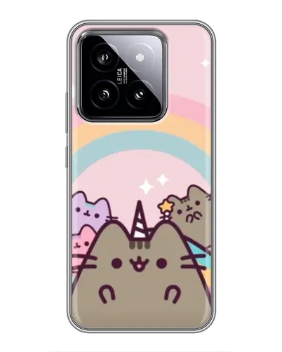 Чохол для Xiaomi 14 з картинкою «Єдиноріг Pusheen»