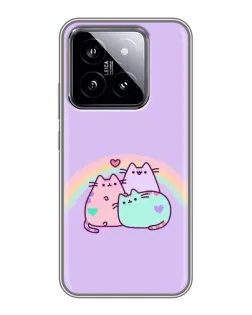 Чохол для Xiaomi 14 з картинкою «Веселкові Пушини» Чохол для Xiaomi 14 з картинкою «Веселкові Пушини»