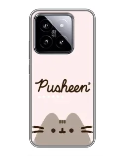 Чохол для Xiaomi 14 з картинкою «Pusheen логотип» Чохол для Xiaomi 14 з картинкою «Pusheen логотип»