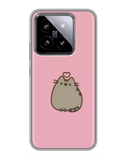 Чохол для Xiaomi 14 з картинкою «Pusheen серце» Чохол для Xiaomi 14 з картинкою «Pusheen серце»