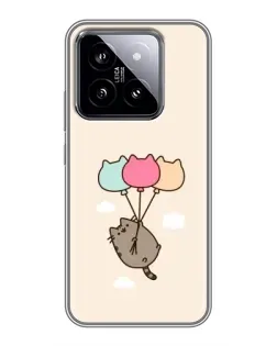 Чохол для Xiaomi 14 з картинкою «Пушин на кульках» Чохол для Xiaomi 14 з картинкою «Пушин на кульках»