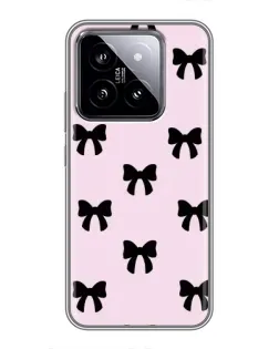 Чохол для Xiaomi 14 з картинкою «Чорні банти Coquette» Чохол для Xiaomi 14 з картинкою «Чорні банти Coquette»