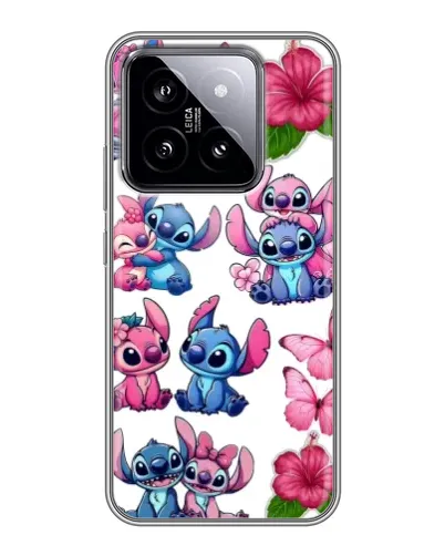 Чохол для Xiaomi 14 з картинкою «Стікери Stitch та Angel»