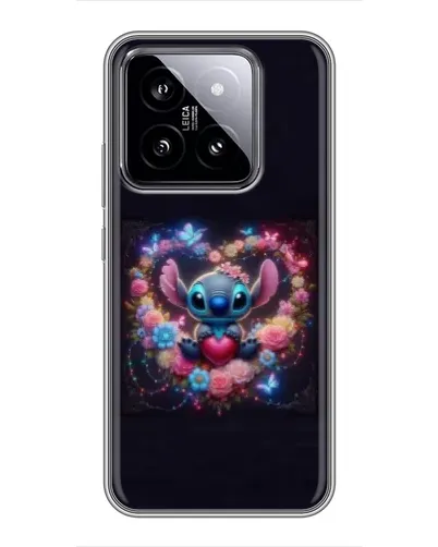 Чохол для Xiaomi 14 з картинкою «Stitch у квітах»