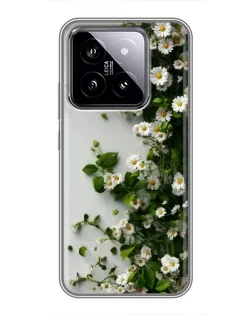 Чохол для Xiaomi 14 з картинкою «Гілка дрібних білих квітів» Чохол для Xiaomi 14 з картинкою «Гілка дрібних білих квітів»