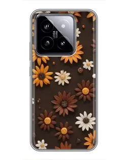 Чохол для Xiaomi 14 з картинкою «Візерунок з маленьких соняшників» Чохол для Xiaomi 14 з картинкою «Візерунок з маленьких соняшників»