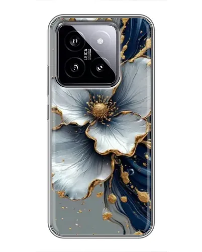 Чехол для Xiaomi 14 с картинкой «Белый цветок и золотой флюид» Чехол для Xiaomi 14 с картинкой «Белый цветок и золотой флюид»