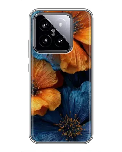 Чехол для Xiaomi 14 с картинкой «Яркая сине-оранжевая флора» Чехол для Xiaomi 14 с картинкой «Яркая сине-оранжевая флора»