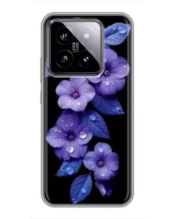 Чохол для Xiaomi 14 з картинкою «Фіолетові квіти з росою» Чохол для Xiaomi 14 з картинкою «Фіолетові квіти з росою»