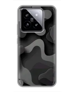 Чохол для Xiaomi 14 з картинкою «Темний абстрактний камуфляж» Чохол для Xiaomi 14 з картинкою «Темний абстрактний камуфляж»
