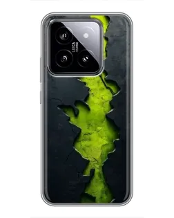 Чохол для Xiaomi 14 з картинкою «Салатовий розлом скелі» Чохол для Xiaomi 14 з картинкою «Салатовий розлом скелі»
