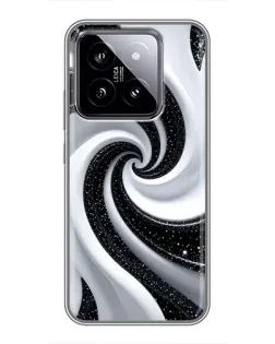 Чохол для Xiaomi 14 з картинкою «Чорно-біла спіраль» Чохол для Xiaomi 14 з картинкою «Чорно-біла спіраль»
