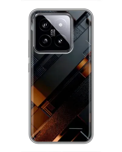 Чохол для Xiaomi 14 з картинкою «Чорні геометричні блоки» Чохол для Xiaomi 14 з картинкою «Чорні геометричні блоки»