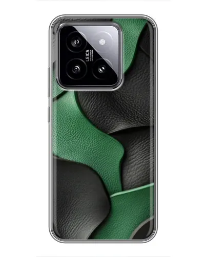 Чохол для Xiaomi 14 з картинкою «Зелені шкіряні хвилі» Чохол для Xiaomi 14 з картинкою «Зелені шкіряні хвилі»