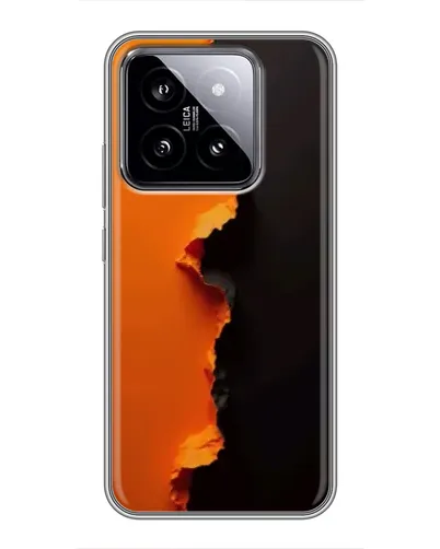 Чохол для Xiaomi 14 з картинкою «Помаранчевий розлом» Чохол для Xiaomi 14 з картинкою «Помаранчевий розлом»