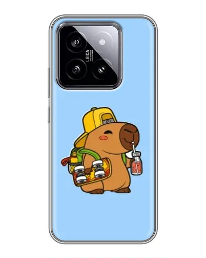 Чохол для Xiaomi 14 з картинкою «Капібара на скейті» Чохол для Xiaomi 14 з картинкою «Капібара на скейті»