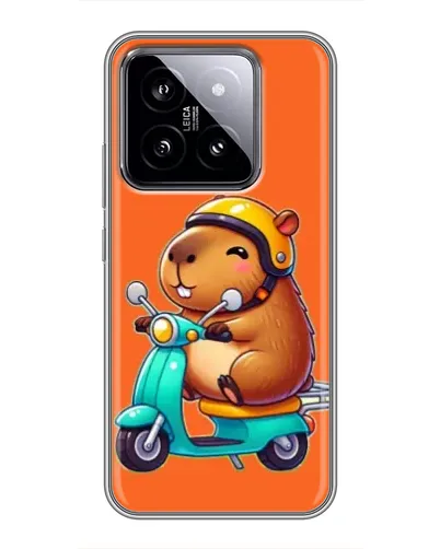 Чохол для Xiaomi 14 з картинкою «Капібара на скутері» Чохол для Xiaomi 14 з картинкою «Капібара на скутері»
