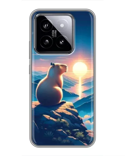 Чохол для Xiaomi 14 з картинкою «Захід сонця з капібарою» Чохол для Xiaomi 14 з картинкою «Захід сонця з капібарою»