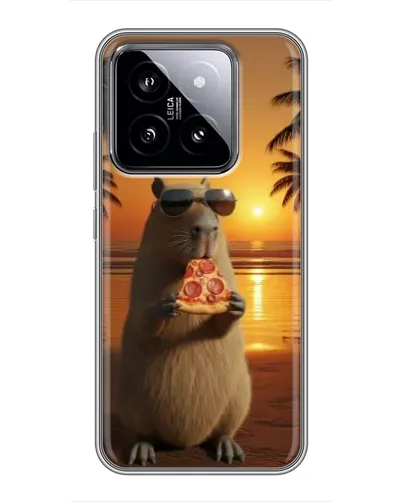 Чохол для Xiaomi 14 з картинкою «Капібара з піцою» Чохол для Xiaomi 14 з картинкою «Капібара з піцою»