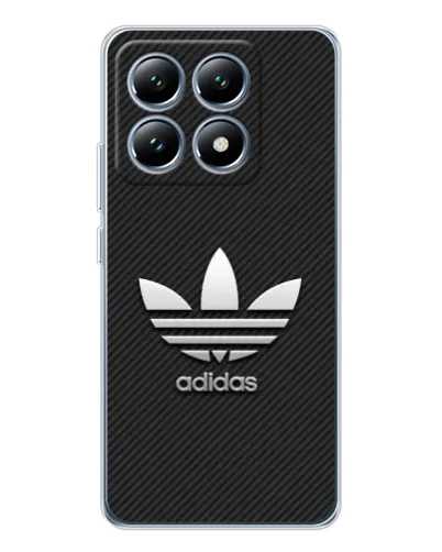 Чехол для Xiaomi 14T Pro с картинкой «Adidas Карбоновая текстура»