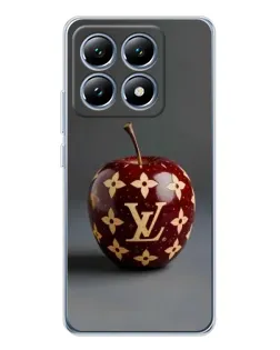 Чехол для Xiaomi 14T Pro с картинкой «Красное яблоко LV»