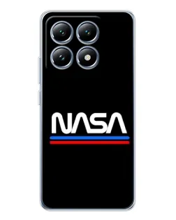 Чехол для Xiaomi 14T Pro с картинкой «NASA — классика Red Blue»