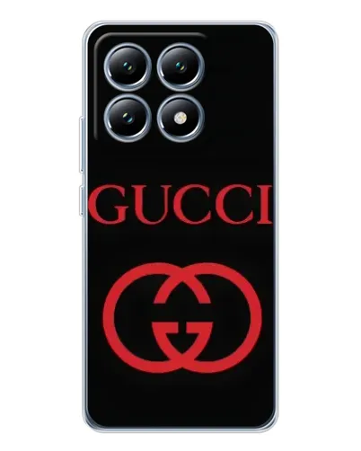 Чехол для Xiaomi 14T Pro с картинкой «Gucci — красный логотип»