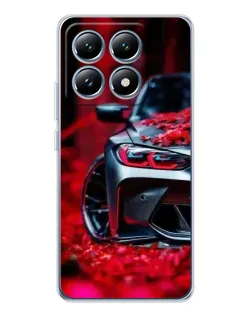 Чехол для Xiaomi 14T Pro с картинкой «Спортивная BMW и цветы» Чехол для Xiaomi 14T Pro с картинкой «Спортивная BMW и цветы»