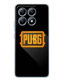 Чехол для Xiaomi 14T Pro с картинкой «PUBG — рамка лого»